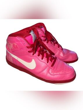 Nike Women’s Hot Pink and Red High-Top Sneakers valentines 2010 dunks Barbiecore